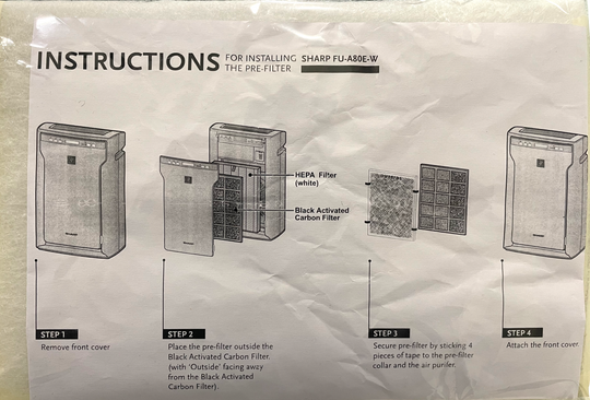 BE Pre-Filters For SHARP FU-A80E-W